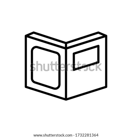 Book with outline icon vector