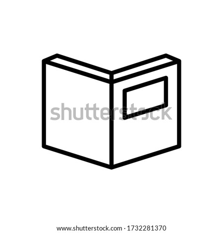 Book with outline icon vector