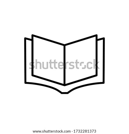 Book with outline icon vector