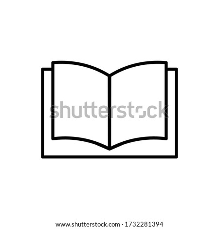 Book with outline icon vector