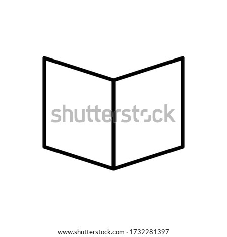 Book with outline icon vector