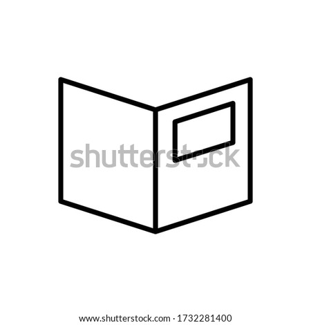 Book with outline icon vector