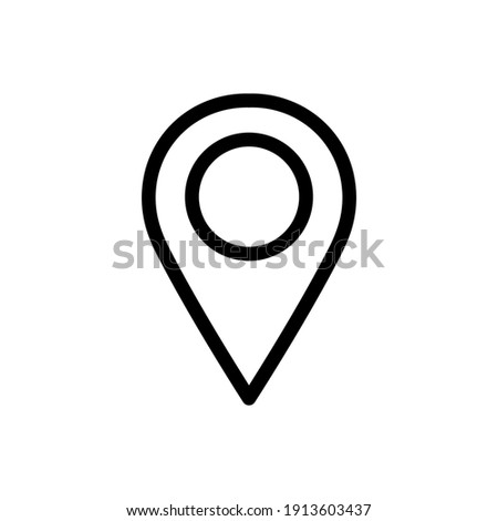 Gps with outline icon vector