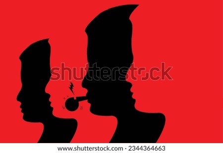 Illustration of silhouettes of man, four face not visible, among them one is whistleblower