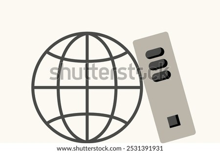 Internet archive storage global network illustration