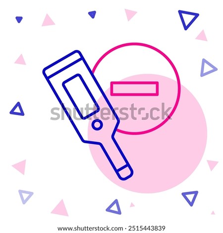 Line Medical digital thermometer for medical examination icon isolated on white background. Colorful outline concept. Vector