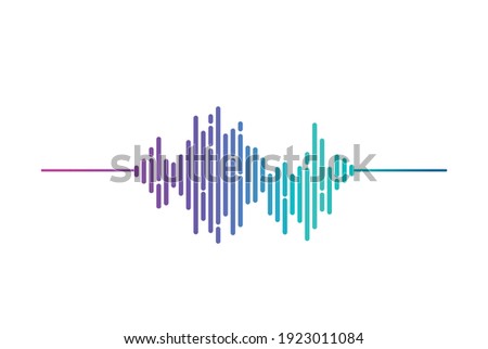 Sound wave vector icon. Symbol in Line Art Style for Design, Presentation, Website or Mobile Apps Elements. Sound wave symbol illustration. Pixel vector graphics - Vector.