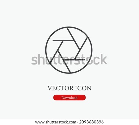 Camera vector icon. Editable stroke. Symbol in Line Art Style for Design, Presentation, Website or Apps Elements, Logo. Pixel vector graphics - Vector