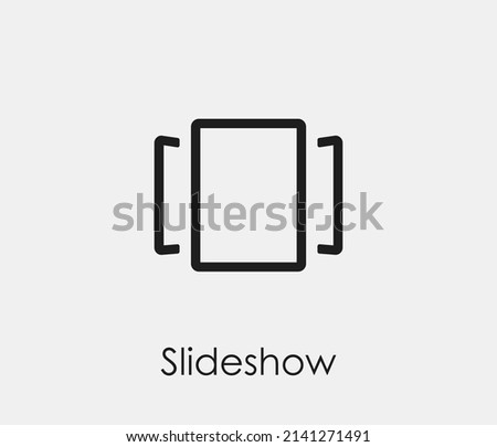 Presentation vector icon. Editable stroke. Symbol in Line Art Style for Design, Presentation, Website or Mobile Apps Elements. Slideshow symbol illustration. Pixel vector graphics - Vector.