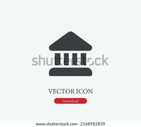 University vector icon. Editable stroke. Symbol in Line Art Style for Design, Presentation, Website or Mobile Apps Elements, Logo. Courthouse symbol illustration. Pixel vector graphics - Vector