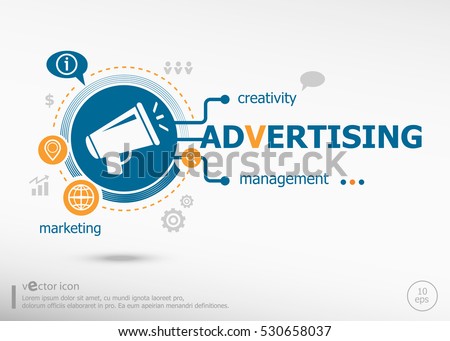 Advertising and marketing concept. Project for web banner and creative process.