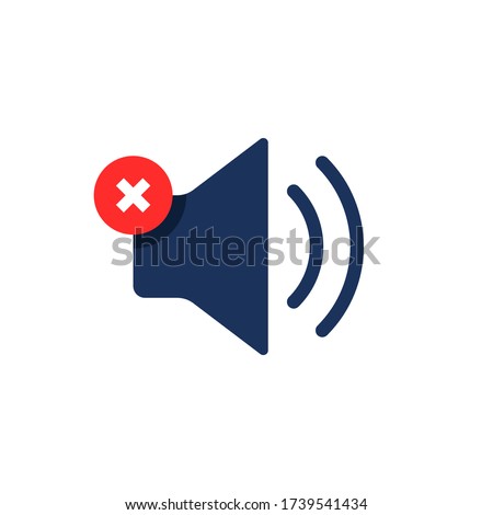 speaker like quiet please or silence button. concept of warning badge and mute or sound off. flat simple style silent logotype graphic design web element isolated on white background