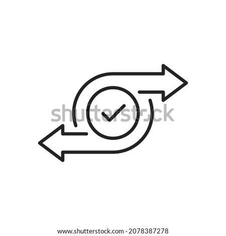 cash flow or transaction icon like linear arrow. simple trend modern switch or spin logotype graphic design web element isolated on white background. concept of return fund or cash back or refresh