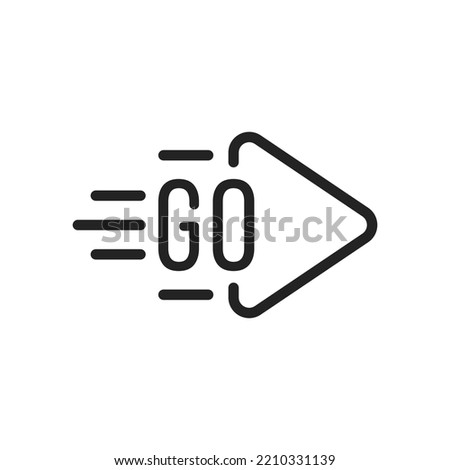 black thin line forward arrow like go start icon. linear trend modern shift logotype graphic stroke design web element isolated on white. concept of minimal send pointer or internet navigation