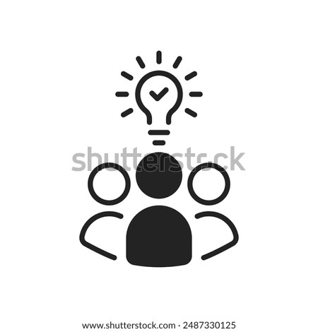 leadership or expert icon like entrepreneur insight. simple flat trend modern graphic design abstract logotype element isolated on white. concept of aha moment symbol or sign and inventor pictogram