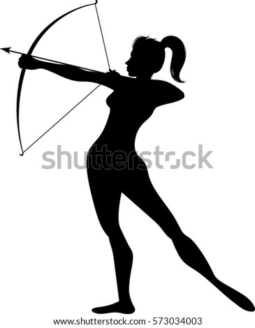 Vector Huntress Silhouette | Download Free Vector Art | Free-Vectors