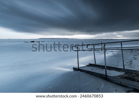 Similar – Foto Bild Himmel über silbriger See und Meer