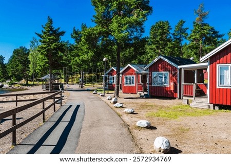 Similar – Foto Bild Rote Holzhütte auf der Insel Åstol in Schweden