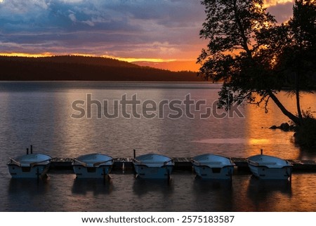 Similar – Image, Stock Photo Sunset behind dark clouds