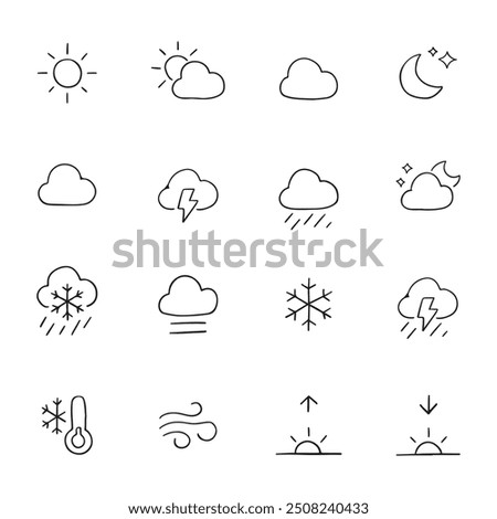 Hand Drawn Weather Icon Collection