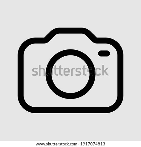 camera outline icon isolated vector illustration