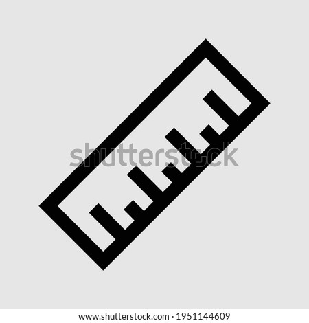 ruler outline icon isolated vector illustration