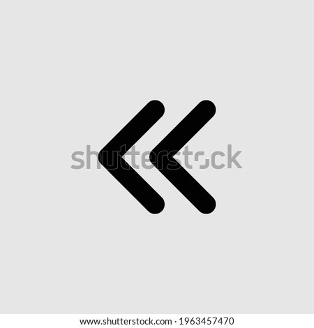 angle double small left icon isolated vector illustration