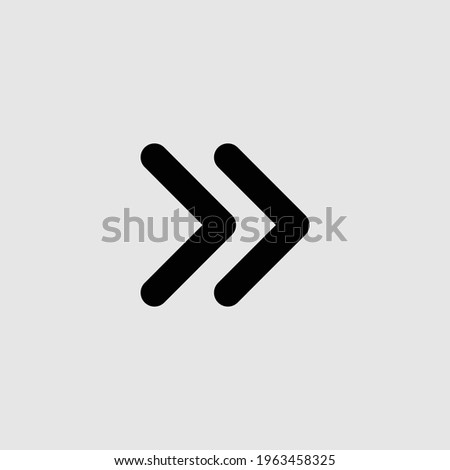 angle double small right icon isolated vector illustration