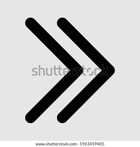 angle double right icon isolated vector illustration