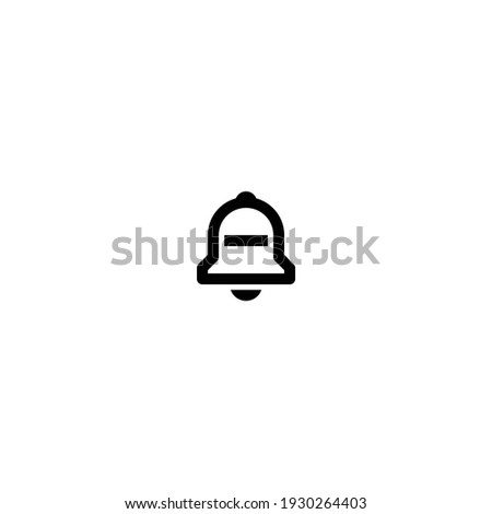bell minus icon isolated white background