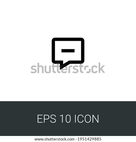 Minus message eps 10 simple icon