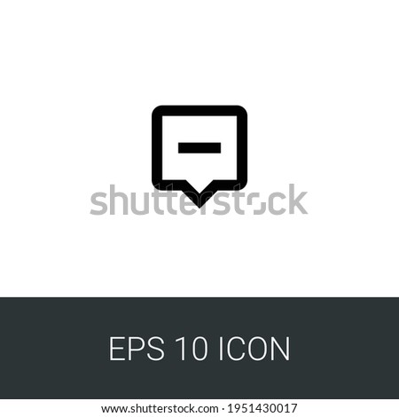 Minus message eps 10 simple icon