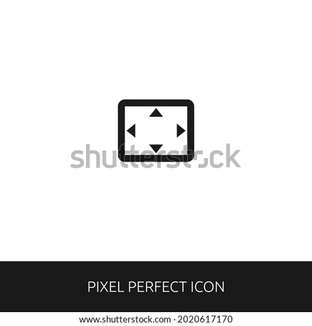Overscan Settings Pixel Perfect Icon for Web, App, Presentation. editable outline style. simple icon vector eps 10