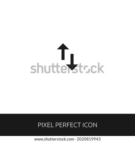 Swap Vertical Pixel Perfect Icon for Web, App, Presentation. editable outline style. simple icon vector eps 10