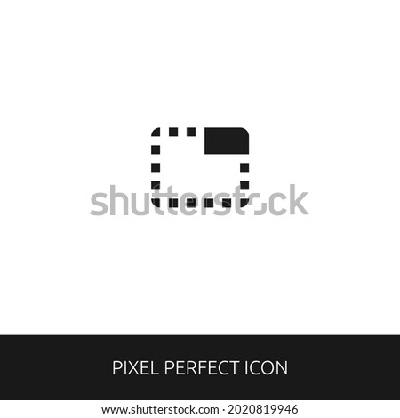 Unselectefd tab Pixel Perfect Icon for Web, App, Presentation. editable outline style. simple icon vector eps 10