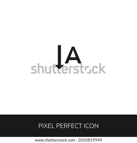 Text Rotate Vertical Pixel Perfect Icon for Web, App, Presentation. editable outline style. simple icon vector eps 10