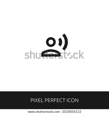 Voice Over Record Pixel Perfect Icon for Web, App, Presentation. editable outline style. simple icon vector eps 10