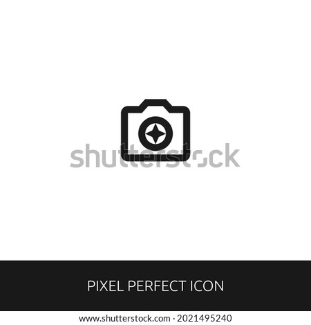 Camera Enhance Pixel Perfect Icon for Web, App, Presentation. editable outline style. simple icon vector eps 10