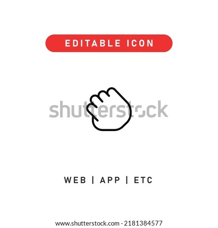 drag hand editable stroke icon, outline icon for web, app, presentation, etc 