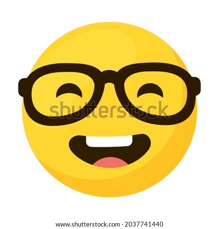 nerd emoji on white background