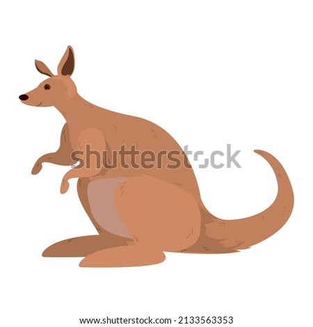 brown kangoroo illustration over white