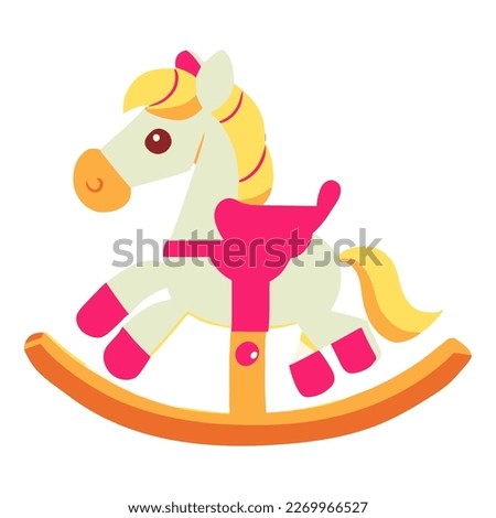 wooden rocking horse toy icon
