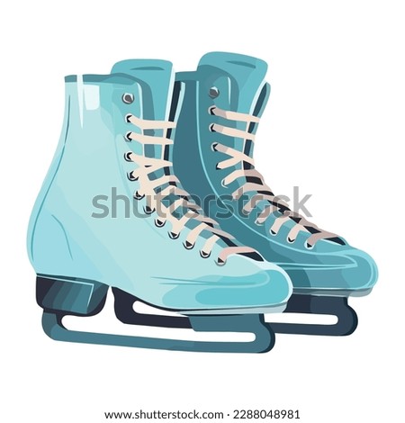 Winter sports shoe pair for ice skating competition isolated