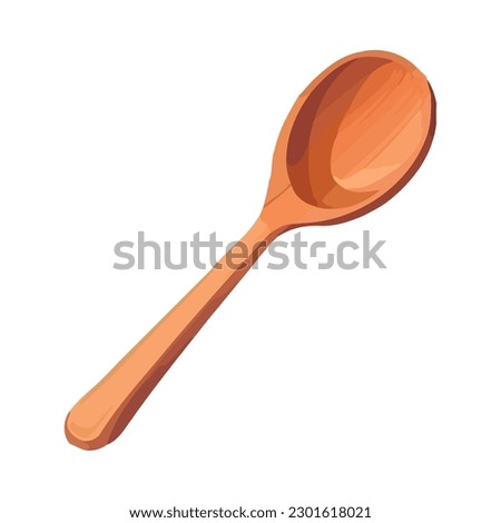 Wooden spoon and spatula on clean table isolated