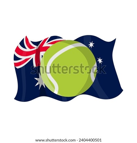 australia tennis illustration vector isolated