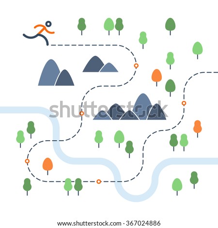 Outdoor running map