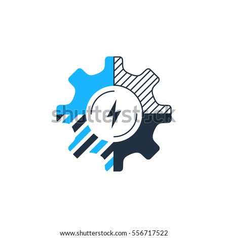 Technology business concept logo. Finances and development strategy. Construction and innovation icon. System integration. Flat design vector illustration