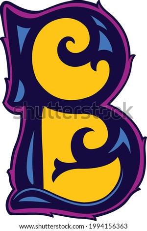 Vector modern b logo font Stock foto © 