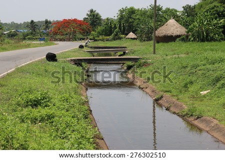 Irrigation water delivery Canal.