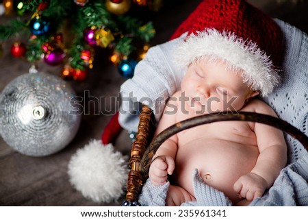 baby santa christmas xmas newborn new year tree